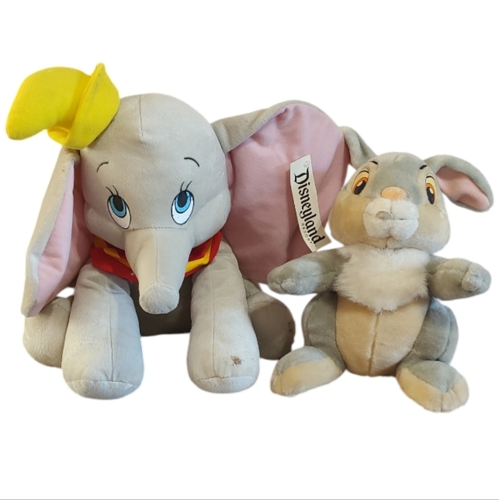 14” Disney Parks Dumbo the Elephant & Thumper  Plush Toys